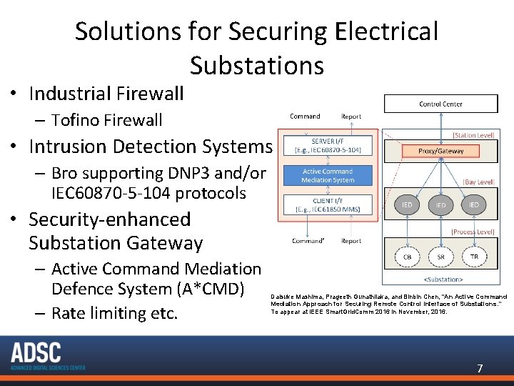 Solutions for Securing Electrical Substations • Industrial Firewall – Tofino Firewall • Intrusion Detection
