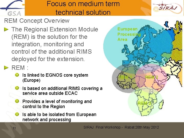 Focus on medium term technical solution REM Concept Overview The Regional Extension Module (REM)