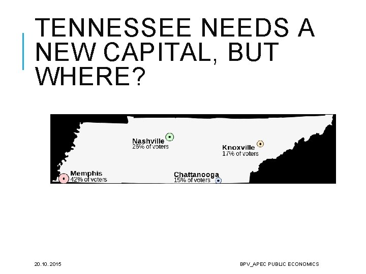TENNESSEE NEEDS A NEW CAPITAL, BUT WHERE? 20. 10. 2015 BPV_APEC PUBLIC ECONOMICS 