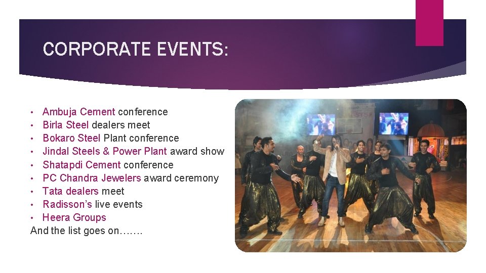 CORPORATE EVENTS: Ambuja Cement conference • Birla Steel dealers meet • Bokaro Steel Plant