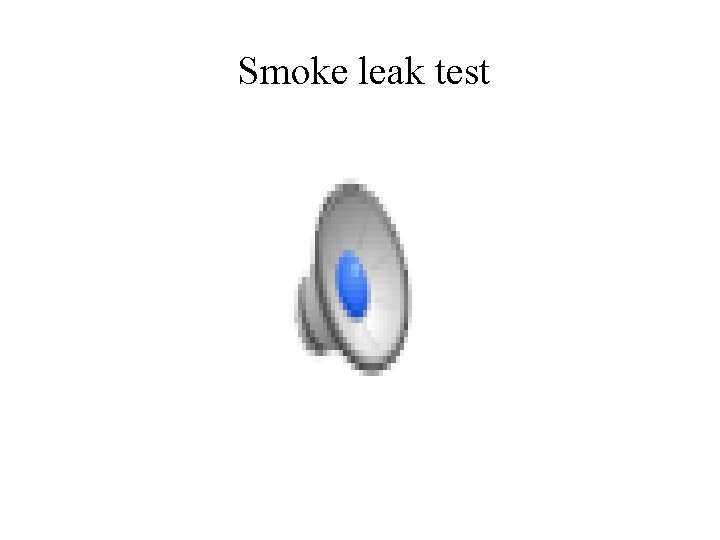 Smoke leak test 