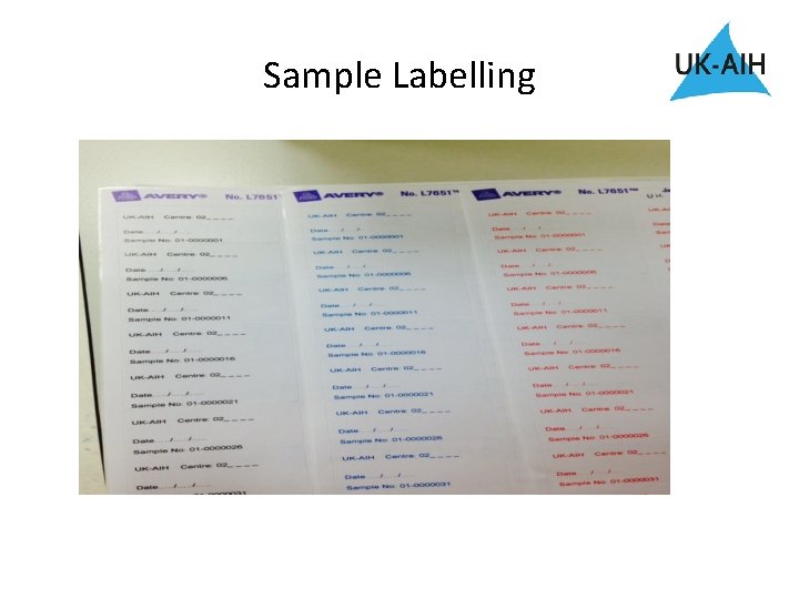 Sample Labelling 
