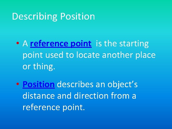 Chapter 8 Lesson 1 Describing Motion https www