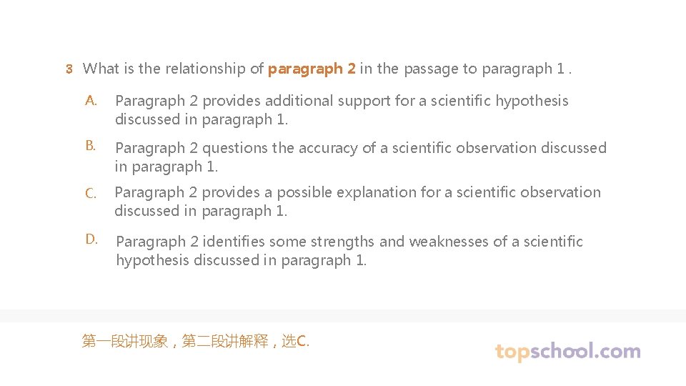 3 What is the relationship of paragraph 2 in the passage to paragraph 1.