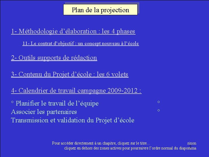 Plan de la projection 1 - Méthodologie d’élaboration : les 4 phases 11 -