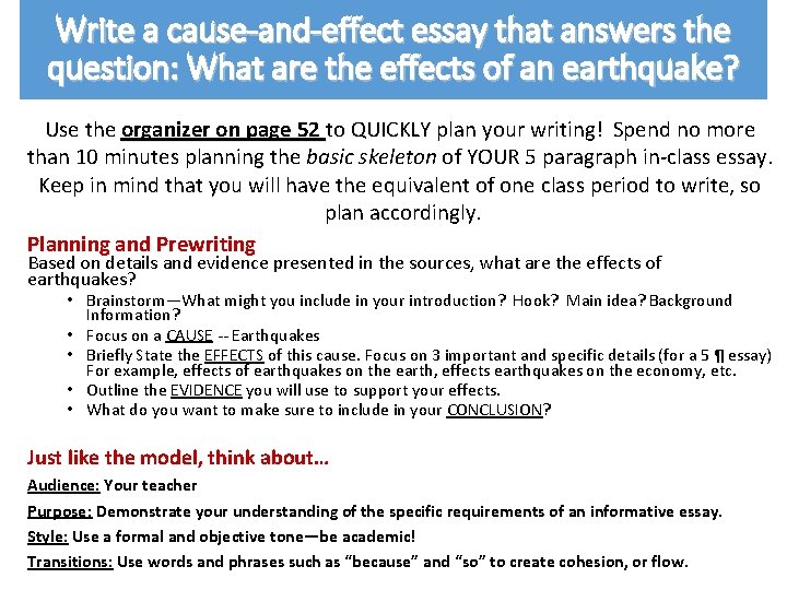 Write a cause-and-effect essay that answers the question: What are the effects of an