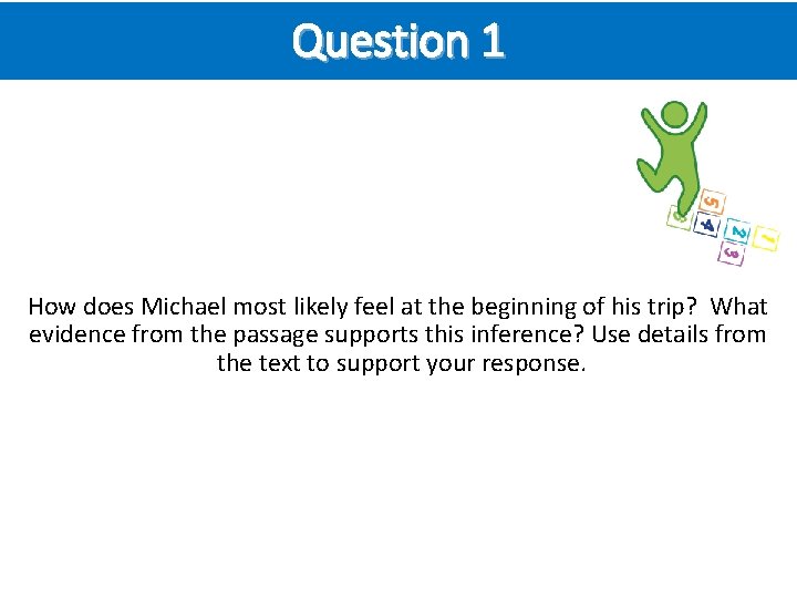 Question 1 How does Michael most likely feel at the beginning of his trip?