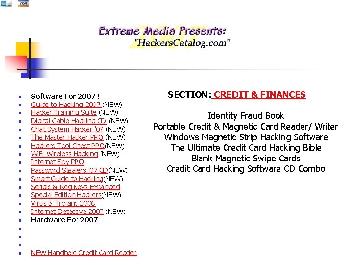 n n n n n Software For 2007 ! Guide to Hacking 2007 (NEW)