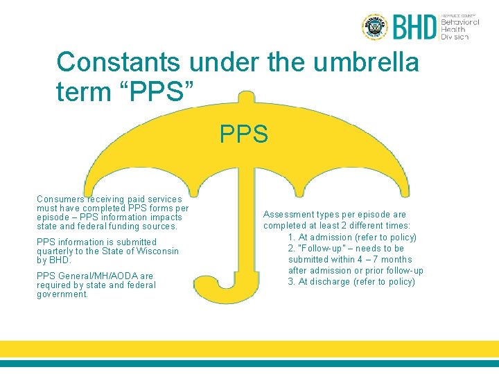 Constants under the umbrella term “PPS” PPS Consumers receiving paid services must have completed