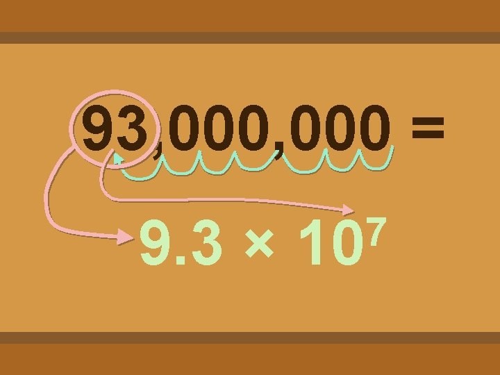 93, 000 = 9. 3 × 7 10 