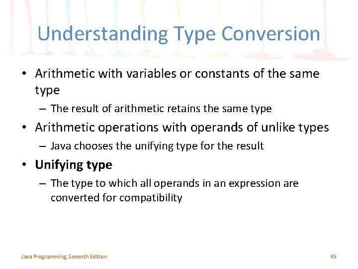 Understanding Type Conversion • Arithmetic with variables or constants of the same type – Understanding Type Conversion • Arithmetic with variables or constants of the same type –
