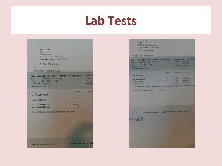 Lab Tests Lab Tests