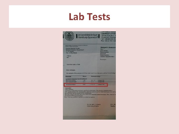 Lab Tests 