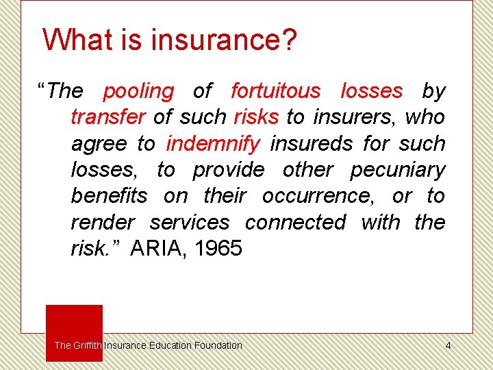 Basic Principles of Risk Management Insurance A Seminar