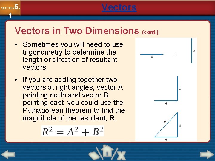 5. SECTION 1 Vectors in Two Dimensions (cont. ) • Sometimes you will need