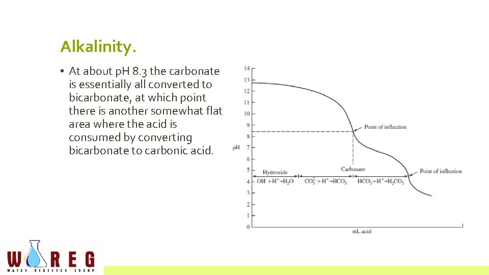 Alkalinity. • At about p. H 8. 3 the carbonate is essentially all converted