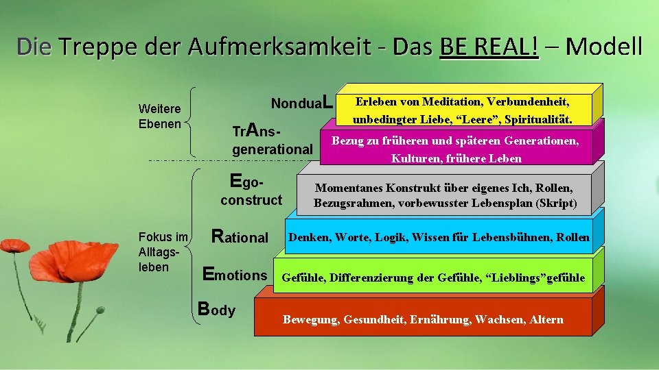 Die Treppe der Aufmerksamkeit - Das BE REAL! – Modell Weitere Ebenen Nondua. L