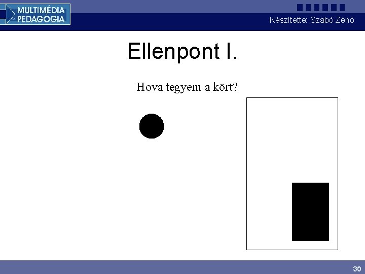 Készítette: Szabó Zénó Ellenpont I. Hova tegyem a kört? 30 