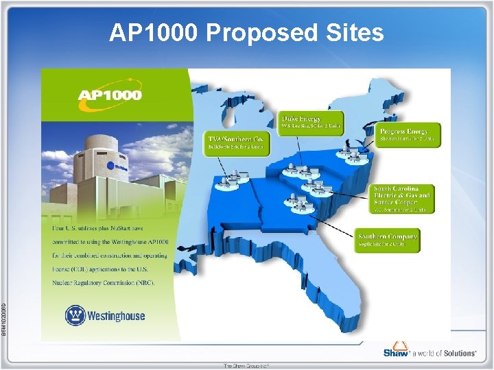 85 M 102006 D AP 1000 Proposed Sites 