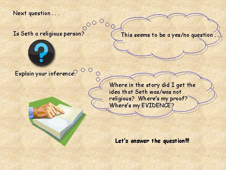 Next question. . . Is Seth a religious person? This seems to be a