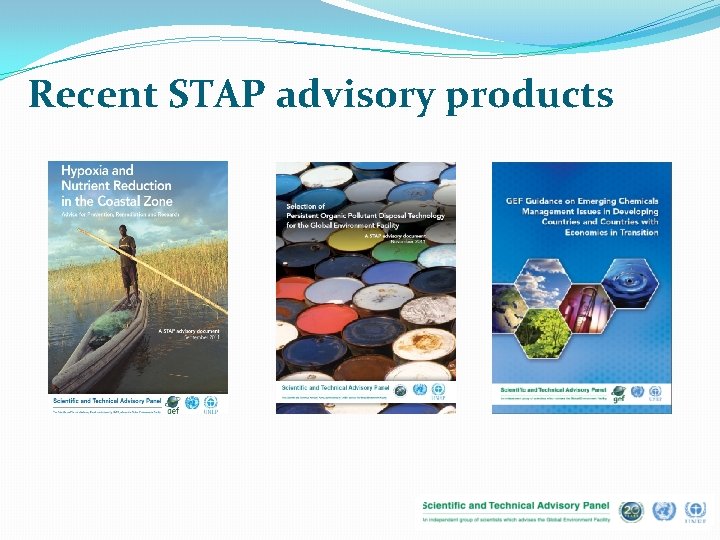 Recent STAP advisory products 