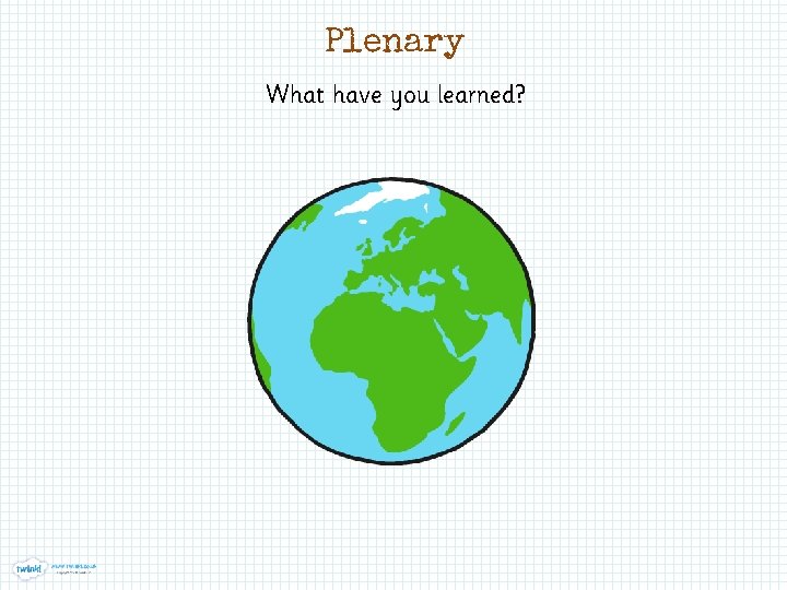 Plenary What have you learned? 