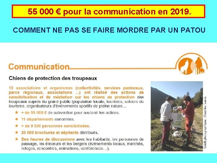  55 000 € pour la communication en 2019. COMMENT NE PAS SE FAIRE