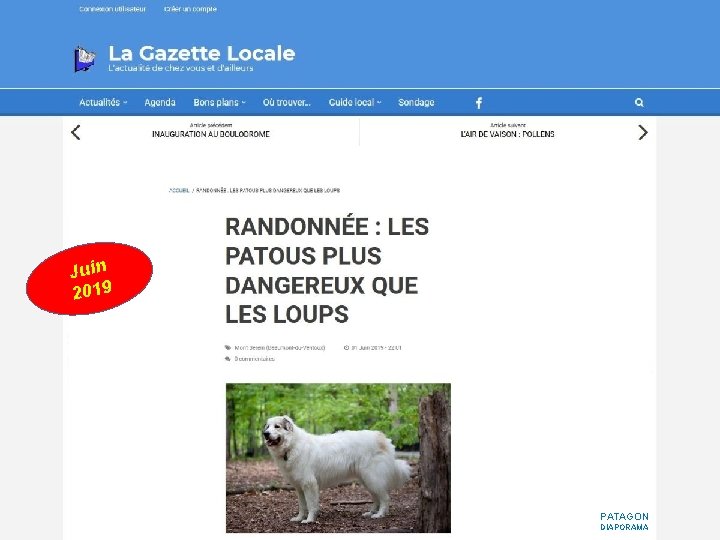 Juin 2019 PATAGON DIAPORAMA 
