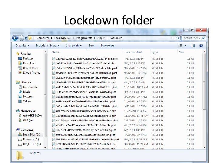 Lockdown folder 