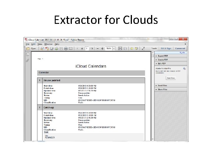 Extractor for Clouds 