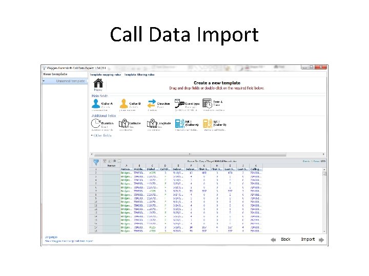 Call Data Import 