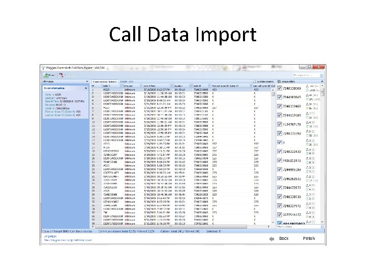Call Data Import 