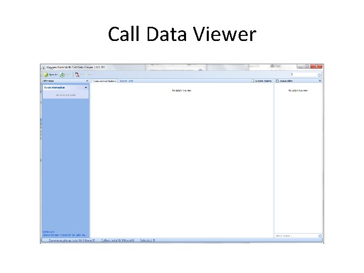 Call Data Viewer 