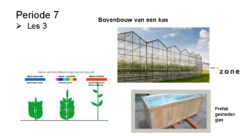 Periode 7 Ø Les 3 Bovenbouw van een kas Prefab gesneden glas 