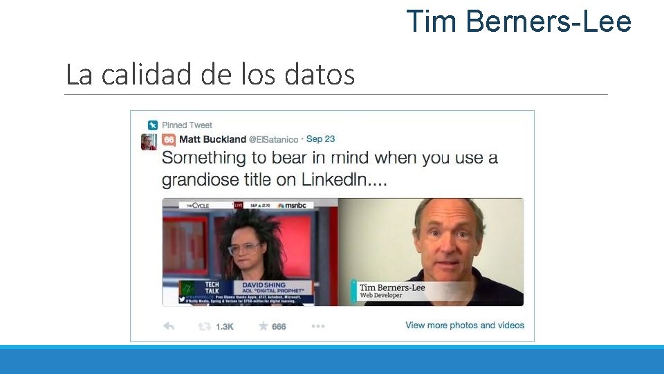 Tim Berners-Lee La calidad de los datos 