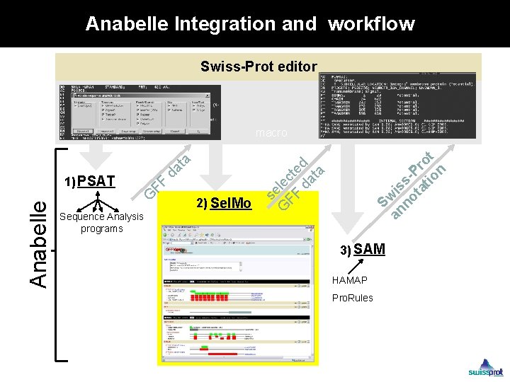 Anabelle Integration and workflow Swiss-Prot editor i no ssta Pro tio t n an