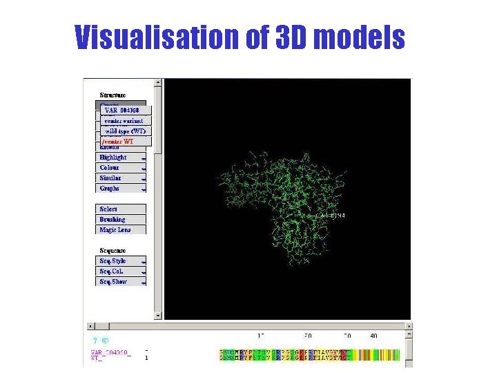 Visualisation of 3 D models 