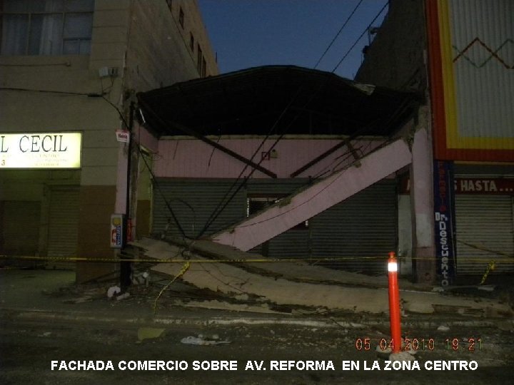 FACHADA COMERCIO SOBRE AV. REFORMA EN LA ZONA CENTRO 