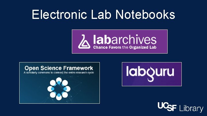 Electronic Lab Notebooks 