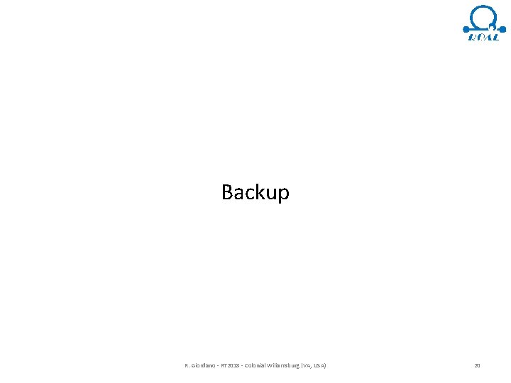 Backup R. Giordano - RT 2018 - Colonial Wiliamsburg (VA, USA) 20 