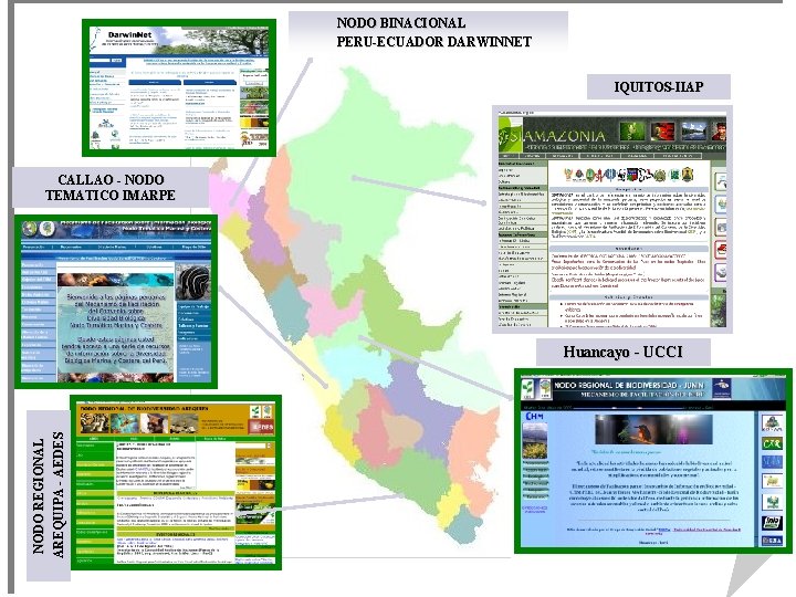 NODO BINACIONAL PERU-ECUADOR DARWINNET IQUITOS-IIAP CALLAO - NODO TEMATICO IMARPE NODO REGIONAL AREQUIPA -