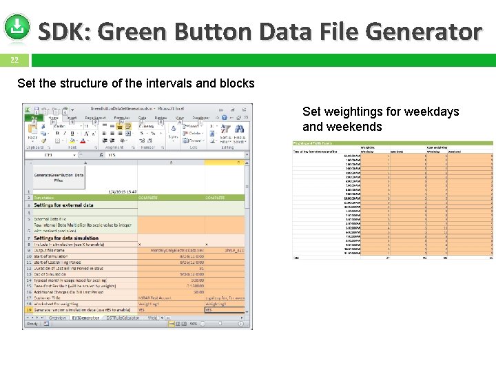 SDK: Green Button Data File Generator 22 Set the structure of the intervals and