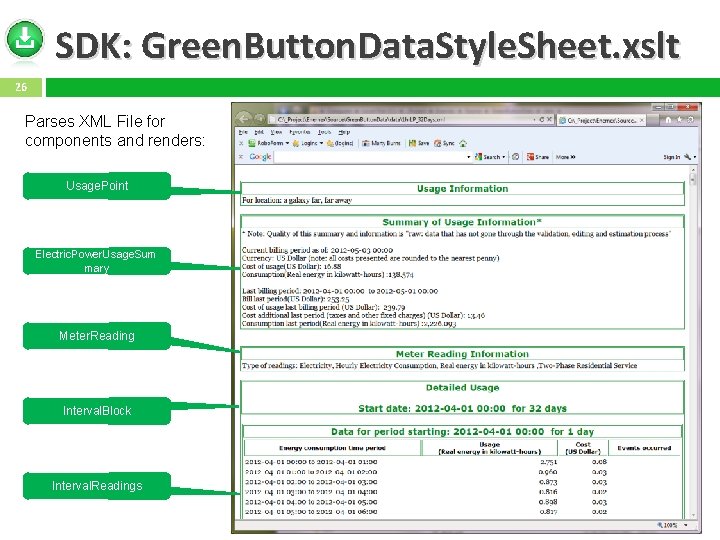 SDK: Green. Button. Data. Style. Sheet. xslt 26 Parses XML File for components and