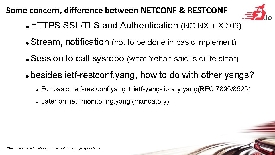 Some concern, difference between NETCONF & RESTCONF HTTPS SSL/TLS and Authentication (NGINX + X.