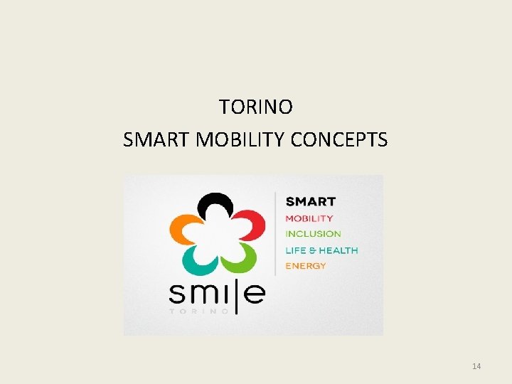 TORINO SMART MOBILITY CONCEPTS 14 