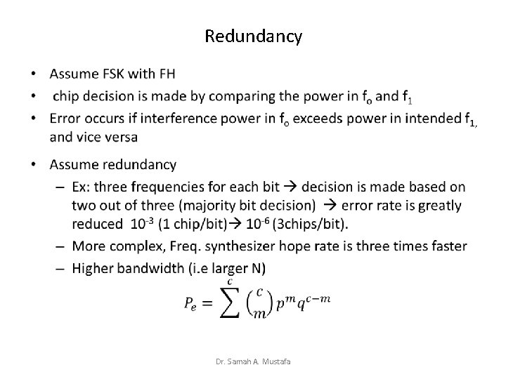 Redundancy • Dr. Samah A. Mustafa 