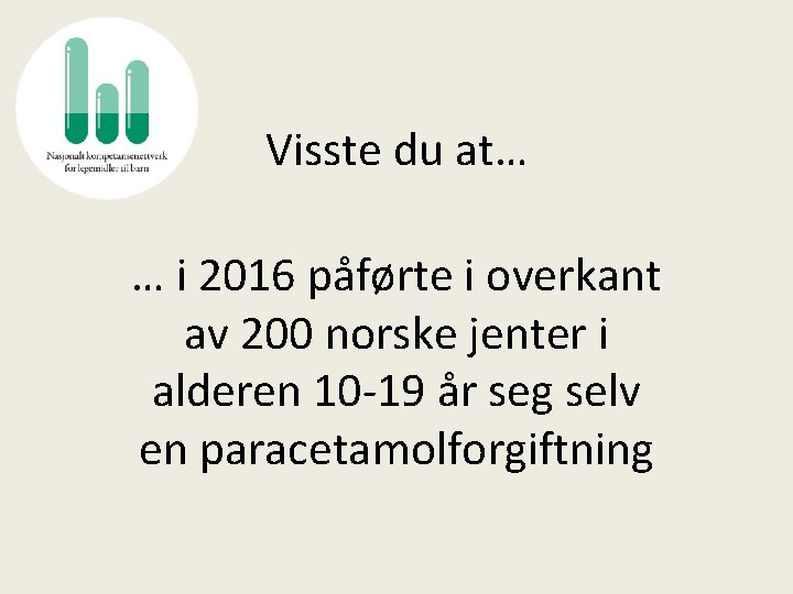 Visste du at… … i 2016 påførte i overkant av 200 norske jenter i