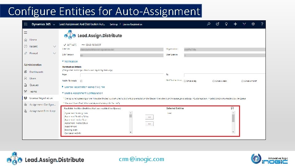 Configure Entities for Auto-Assignment crm@inogic. com 