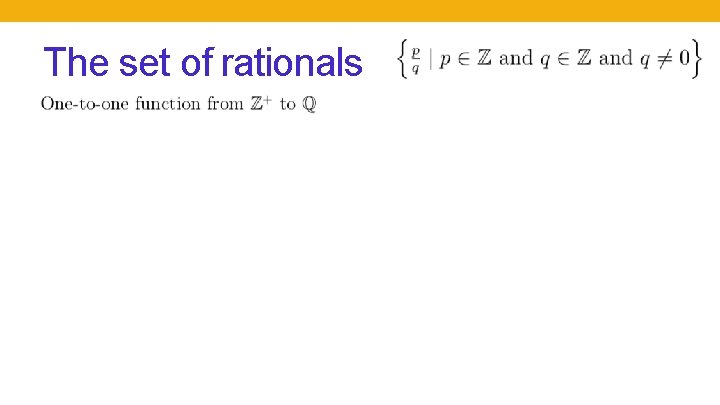 The set of rationals 