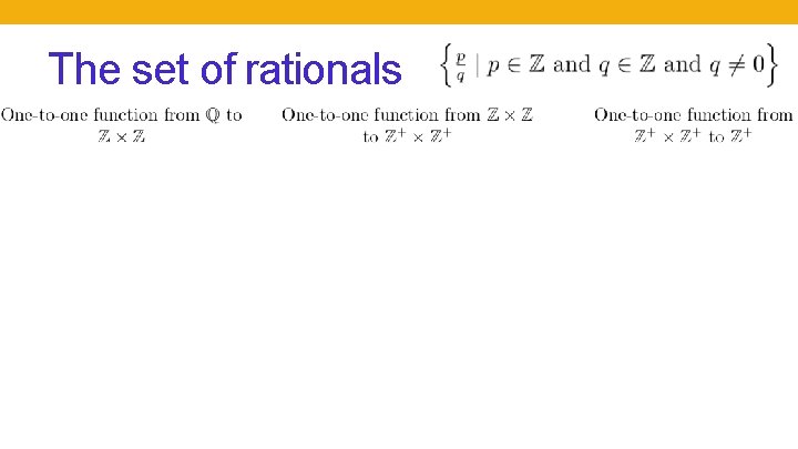 The set of rationals 